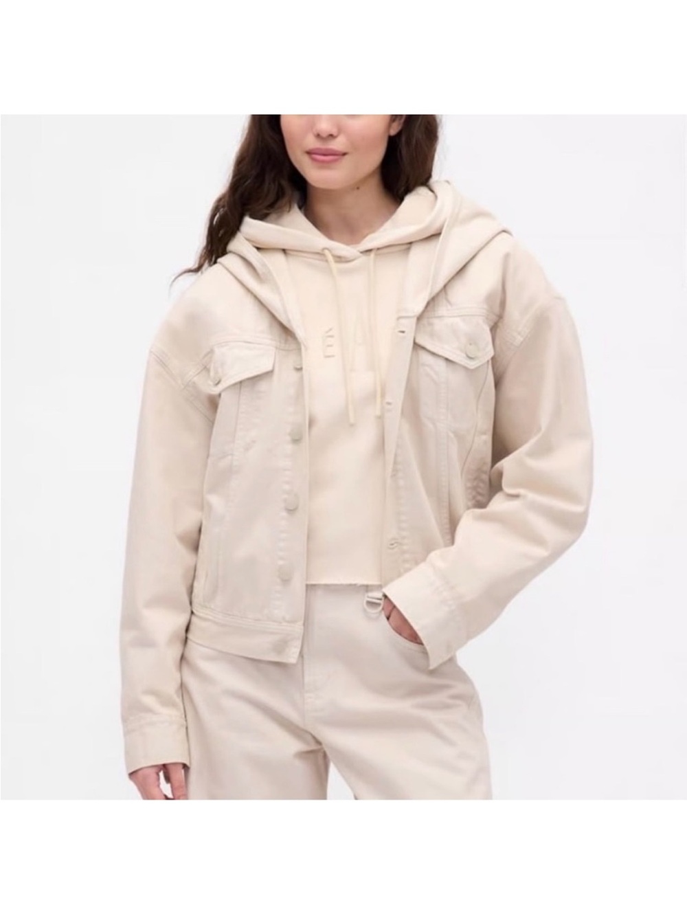 Gap X BEIS Women’s Hooded Jacket in Beige